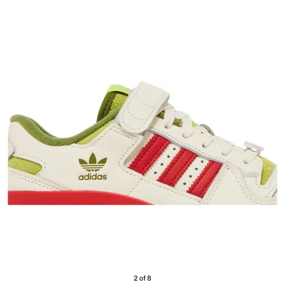 Adidas Originals Forum Low x The Grinch cream green red sneakers size 11 new - Picture 3 of 10